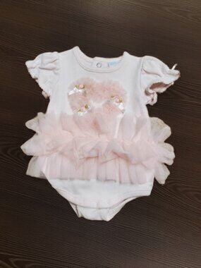 Edgehill Collection Pink Heart Tutu Bodysuit Size 3m Girls